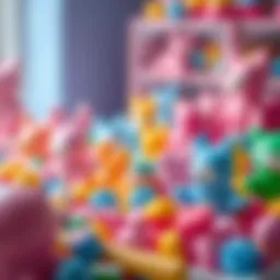 A vibrant array of pastel colors arranged artistically