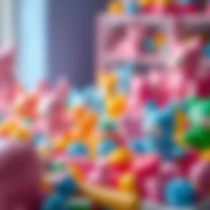 A vibrant array of pastel colors arranged artistically