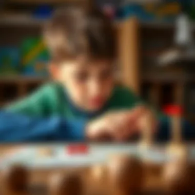 A boy solving a puzzle, developing analytical thinking