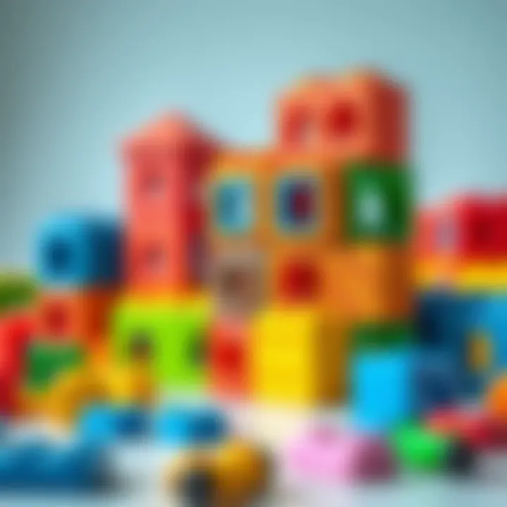 Building Blocks for Cognitive Development Colorful building blocks for preschool play