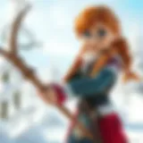 Anna showcasing her bravery in a snowy landscape