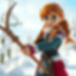 Anna showcasing her bravery in a snowy landscape