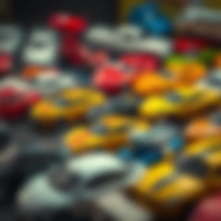 A diverse selection of toy cars appealing to various age groups