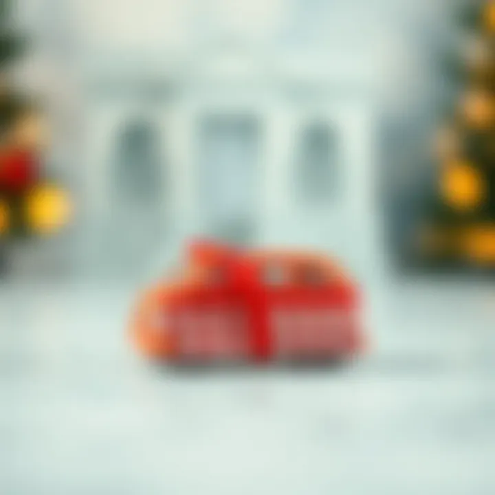 A beautifully wrapped toy car gift ready for presentation