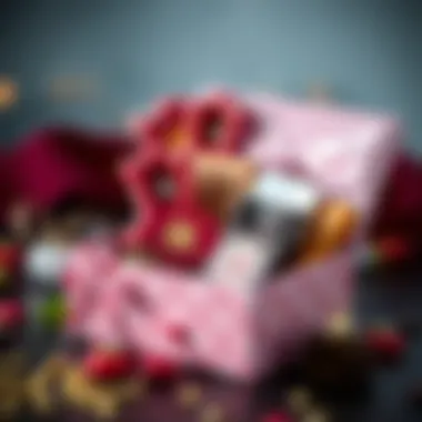 An elegant gift box filled with assorted treats