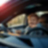 Child enjoying the Audi Q7 electric car experience