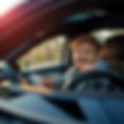 Child enjoying the Audi Q7 electric car experience
