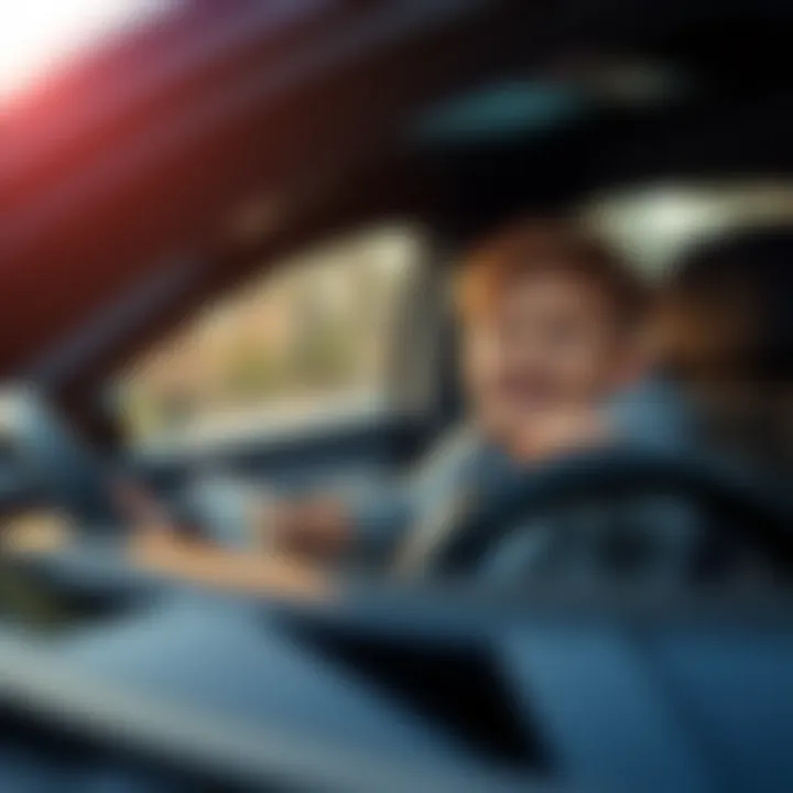 Child enjoying the Audi Q7 electric car experience