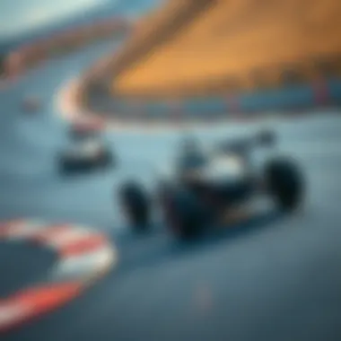 Dynamic remote control car racing on a track