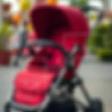 Close-up of a high-quality baby stroller highlighting key features