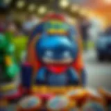 Colorful Batman themed preschool backpack for kids