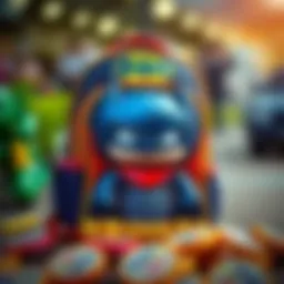 Colorful Batman themed preschool backpack for kids