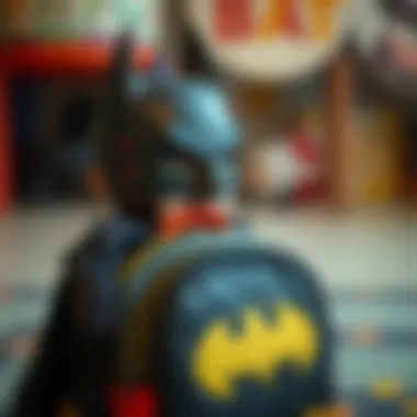 Child comfortably wearing a Batman preschool bag