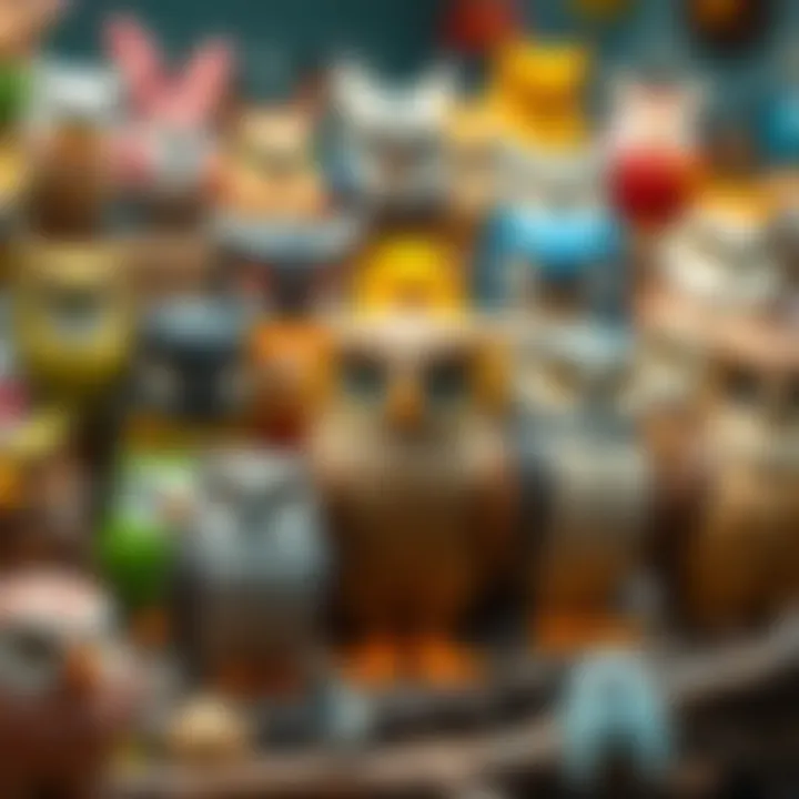 Diverse Owl Toy Collection Owl toy collection on display
