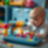 Colorful baby drill set encouraging creativity