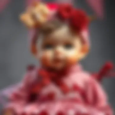 Adorable baby dressed for a celebration