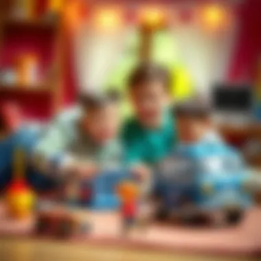 A joyful moment during playtime with big mini sets