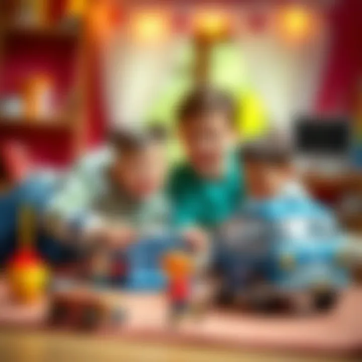 A joyful moment during playtime with big mini sets