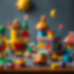 A colorful playset showcasing imaginative designs