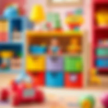 Colorful Toy Storage Unit Colorful storage unit designed for children's toys