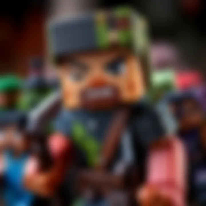 An imaginative Minecraft character showcasing a painted design.