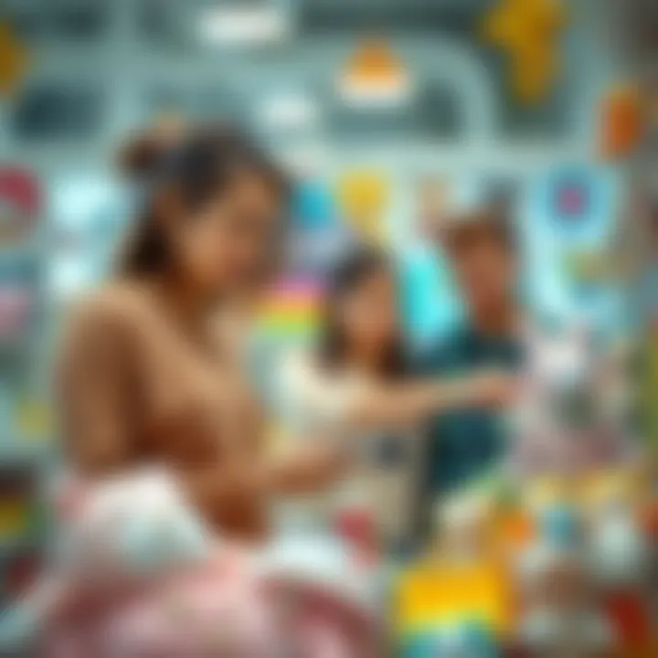 Careful Selection of Quality Baby Products Parents selecting baby products with care