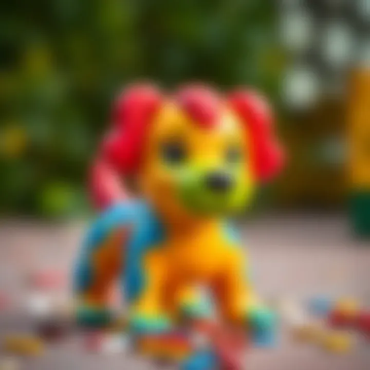 Gogo toy dog in vibrant colors