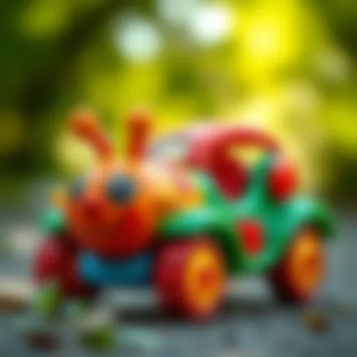 Colorful educational toy caterpillar car for children