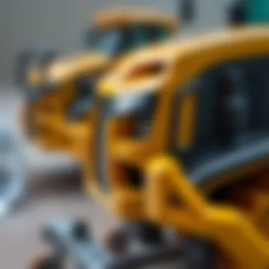 Innovative Design of Caterpillar Cars Close-up of caterpillar car features and design