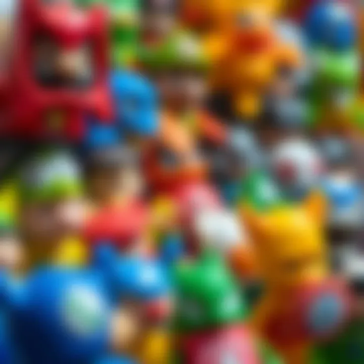 A colorful array of character images influencing creativity