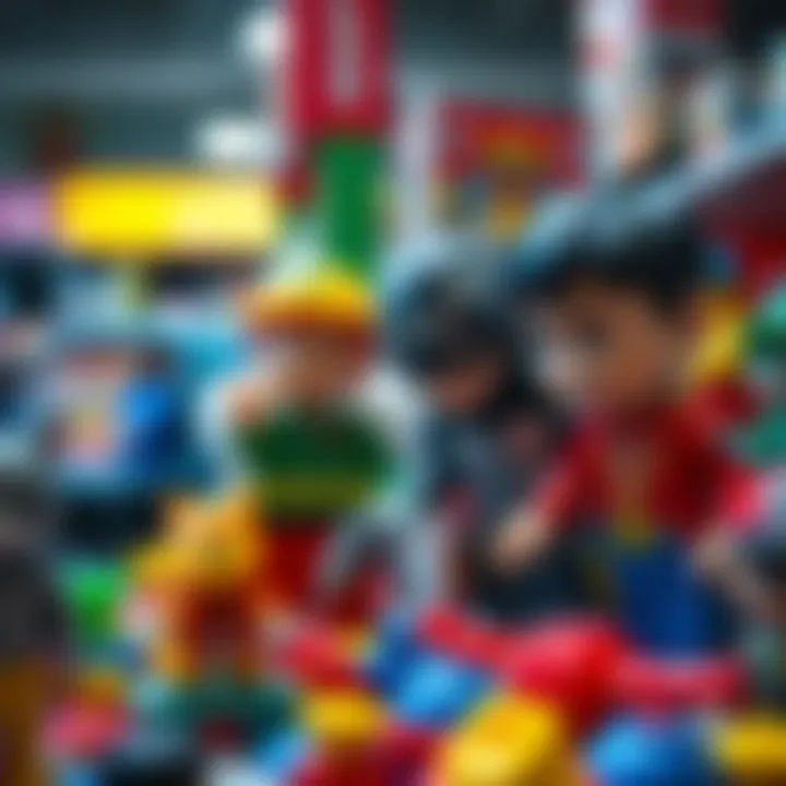 Families selecting toys based on character representations