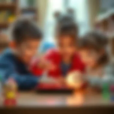 Children engaging with an electronic puff