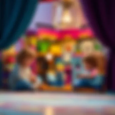 Children engaging in imaginative play with Lego Friends theater.