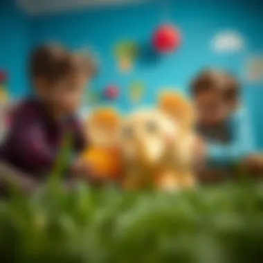 Children Playing with Fisher Price Elephant Ball