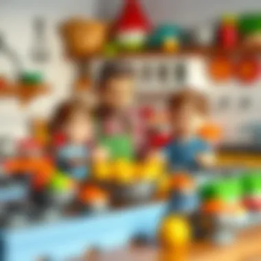 A family enjoying time together in the kitchen