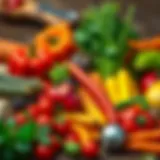 A colorful array of fresh vegetables and fruits