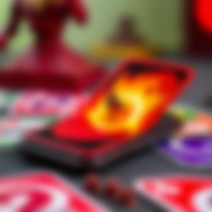 Special Action Card in Uno Flip Close-up of an Uno Flip card revealing special action