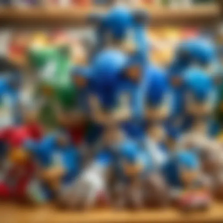 Collection of various Sonic plush toys