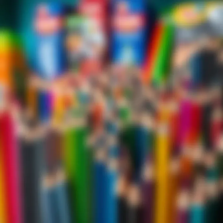 An organized display of various colored pencil brands