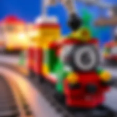 Creative setup of Lego Number Train scene