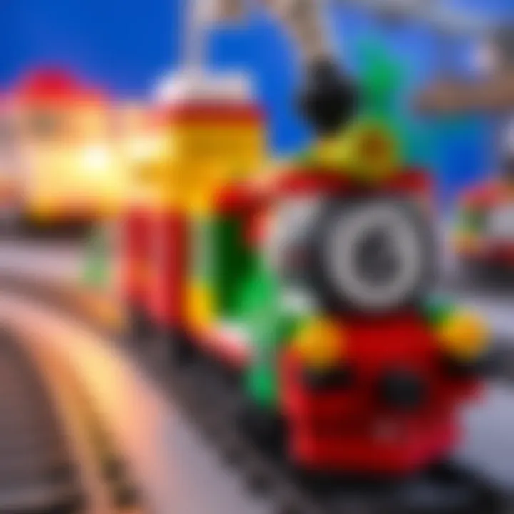 Creative setup of Lego Number Train scene