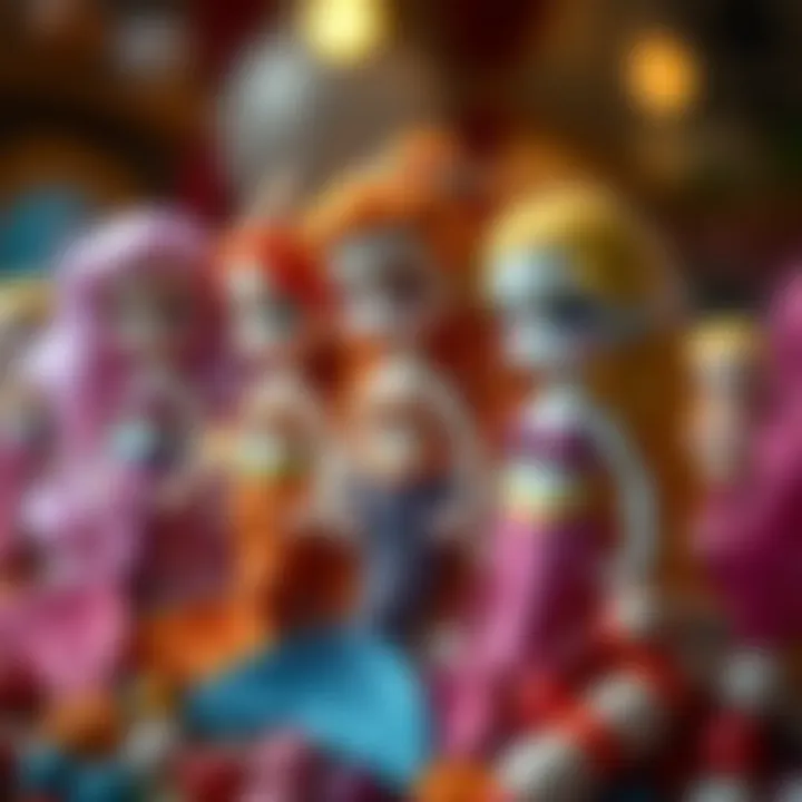 Mermaid dolls showcasing various materials