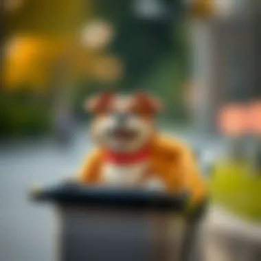 A dog enjoying a ride in a stroller