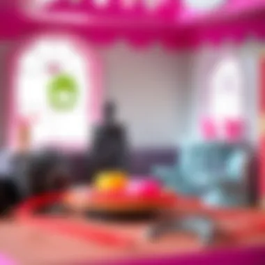 A close-up of accessories that enhance the Dream House Barbie experience.