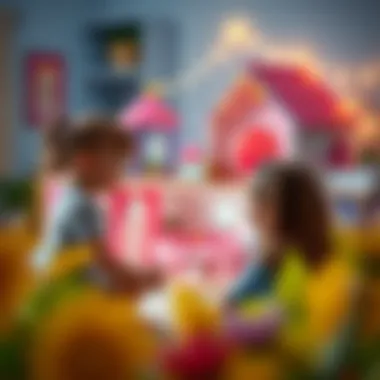 Children engaging in imaginative play with the Dream House Barbie.