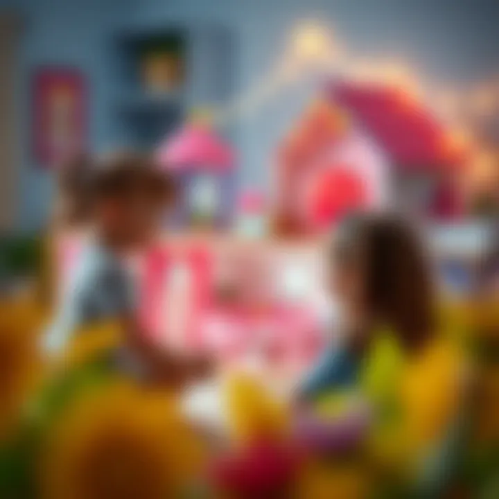 Children engaging in imaginative play with the Dream House Barbie.