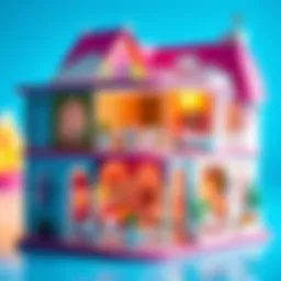 A vibrant view of the Dream House Barbie showcasing its intricate design.