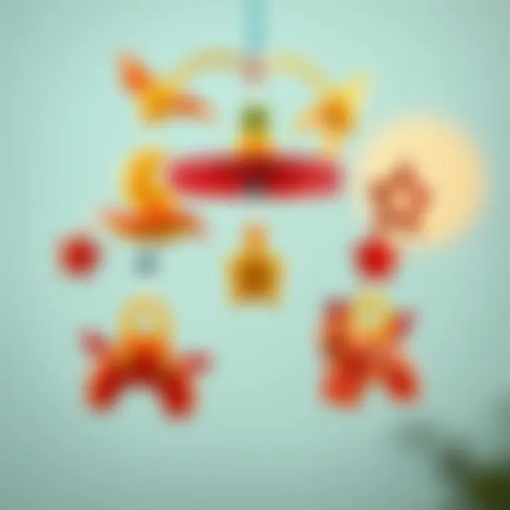 Colorful mobile designed for infants