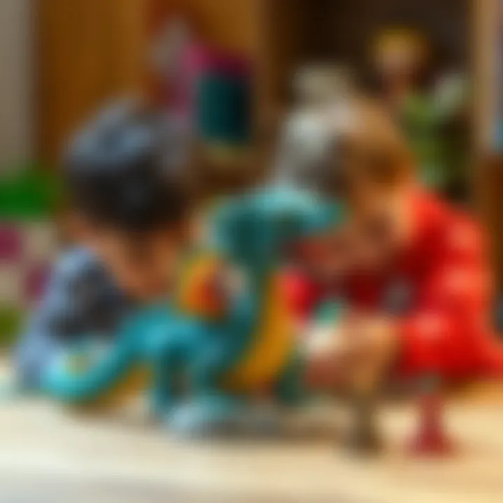 Children engaged in play with Dragon Marble