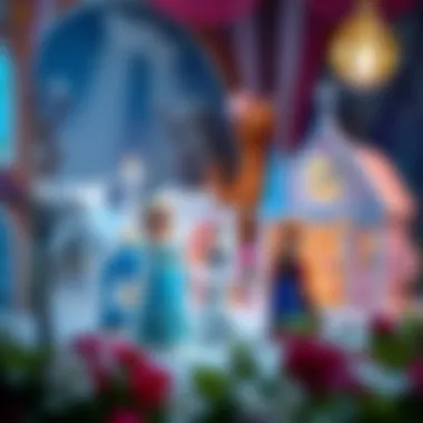 Enchanting Playsets of Elsa and Anna A beautifully arranged set of Elsa and Anna playsets